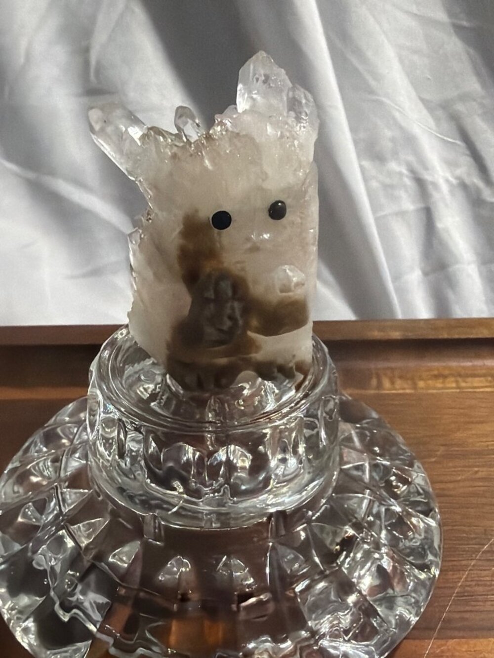 Crystal Quartz Hedgehog Carving